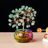 Árbol de Cristal al por Mayor Cuenco del Tesoro de Cristal Árbol de la Fortuna Cristal Rosa Morado Amarillo Piedra Triturada Árbol de la Fortuna Decoración para Sala de Estar Entrada