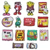 Venta al por mayor del fabricante Lindos Accesorios para Zapatos con Temática de Snacks, Dijes para Zapatos de Material de Goma Suave de PVC, Decoraciones para Chanclas de Playa DIY