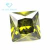 Lote de fábrica 5A de circón verde oliva cuadrado, piedra desnuda, artificial, puntiaguda, inferior, ángulo recto, flor de coche, princesa, cuadrado, color piedra blanca