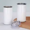 Taza Aislada Transfronteriza de Acero Inoxidable de 12 oz con Doble Tapa, Taza Blanca de Sublimación de Alto Valor con Doble Asa, Empaque Personalizado con Logo