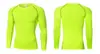 Traje de Fitness para Hombre Ajustado Color Sólido Deportivo Manga Larga Alta Elasticidad Secado Rápido Ropa Base Traje de Entrenamiento para Correr Baloncesto Fútbol