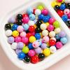 Cuentas Pequeñas Redondas Pintadas de Color Dopamina de Alta Calidad de 4-10 mm para Cadenas de Teléfono, Llaveros y Accesorios de Joyería DIY