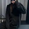 Cardigã de malha com zíper e capuz estilo W lazy para mulheres, nova coleção outono/inverno 2026, modelagem solta, design versátil, suéter casaco estiloso