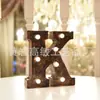 Fornecimento Decoração de Casa Artesanato Presente Chapa de Ferro Retro Lâmpada de Letra LED Ornamento de Mesa Luz Noturna