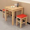 Mesa y Sillas de Comedor Rápidas de Madera Maciza, Mesa de Comedor para Apartamento Pequeño, Mesa Rectangular para Desayuno de Snack Bar, Mesa de Comedor para el Hogar