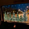 Decoraciones navideñas, copos de nieve del bosque, piñas, pegatinas electrostáticas para puertas de cristal, decoraciones para ventanas y centros comerciales, creando una atmósfera festiva