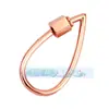 Acessórios para joias DIY mosquetão de parafuso micro-incrustado de cobre puro fivela ajustável para pulseira e colar