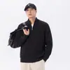 Cárdigan de punto con cremallera estilo casual, suéter para hombre con cuello alto, corte holgado, diseño de alta gama, nueva prenda exterior otoño/invierno 2026