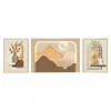 Pintura Decorativa para Sala de Estar de Luxo Leve Estilo Creme Parede de Fundo para Sofá Triptych Combinação de Pintura de Parede Arte de Parede de Alto Padrão Novo Chinês