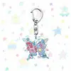 Novo Chaveiro Acrílico My Little Pony Estilo Borboleta com Pingente Pequeno de Fluttershy, Rainbow Dash, Pinkie Pie, Rarity, Twilight Sparkle