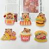 Parche Acrílico Capibara Lindo Divertido de Dibujos Animados DIY Broche Insignia Pasador para el Cabello Joyería Adhesivo para Refrigerador Accesorios