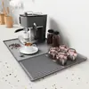Novo tapete de silicone para máquina de café em estoque do fabricante, tapete de silicone isolante térmico para bancada, tapete de café de mesa antiderrapante e resistente a altas temperaturas