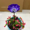 Novo Espeto de Flor de Metal Feito à Mão Alimentador de Pássaros de Flor de Metal Artesanal para Jardim