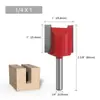 Vástago de 1/4 Vástago de 1/2 Ranuradora para Carpintería Broca Recta de Doble Filo Cortador Fresador Ranurador Verde Rojo Cuchillo Ranurador Cabezal de Corte para Máquina de Recorte