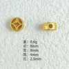 Novo Estilo Contas Espaçadoras Esmaltadas Douradas Dupla Face, Contas Azul Queimado, Materiais Manuais DIY, Acessórios para Pulseiras e Colares Atacado