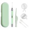 Cucharilla luminosa para oídos para niños, cucharilla luminosa recargable con lámpara, pinzas para oídos, clip para mocos de bebé, herramienta de silicona para limpiar oídos