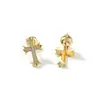 Pendientes de aro clásicos retro hip-hop, pendientes de plata 925 de lujo ligero de alta calidad con moissanita completa al por mayor