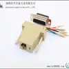 Conector de Cabeza de Computadora RJ45 a DB15P Hembra, Cabezal de Conversión de Computadora, Conector de Cabeza de Computadora 8P8C