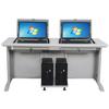 Escritorio de computadora plegable Toklak, escritorio oculto para estudiantes, mesa de capacitación para aulas multimedia escolares, de acero y madera