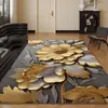 Alfombra Lavable Imitación Cachemir para Sala de Estar, Tapete Plegable Grande Floral Vintage para Piso, Alfombrilla Suave Refrescante para Mesita de Noche para Dormitorio, Transfronterizo