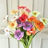 Flor artificial de tulipán de tres cabezas de película 3D para decoración de escenas de boda, decoración de alta gama para el hogar, flor artificial para comercio exterior, flor artificial