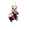 2026 Nuevo Colgante Decorativo Plano de Gato Acrílico Transfronterizo para Coche en Color Blanco, Rosa, Caramelo, Rosa y Marrón