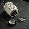 Tarro de Té de Hierbas Ningxuan Tapa Metálica Tarro Sellado Té Negro Cerámica Tarro de Almacenamiento de Té Tarro Vacío Almacenamiento de Té Regalo de Negocio