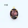 Fundo afiado em forma de strass de vidro textura de moda de luxo cristal pingente colar acessórios multi-tamanho oval único pendurado
