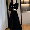 Vestido estilo francês para mulheres, acinturado e emagrecedor, novo design de primavera, saia elegante e jovial em linha A
