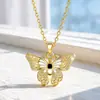 Collar de Mariposa Vintage con Esmalte Hueco, Colgante de Mariposa Único con Diamantes, Cadena para Clavícula, Estilo de Corte Europeo y Americano, Suministro Transfronterizo