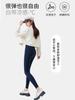 Pantalones de tiburón cepillados de otoño para mujer, pantalones de yoga para usar al aire libre, cintura alta, ajustan el abdomen, levantan los glúteos, look blanco adelgazante, leggings de estilo largo