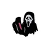 Broche Metálico de Esqueleto para Pegadinhas de Terror de Halloween Insígnia de Liga de Zinco Desenho Animado Acessórios de Decoração com Personalidade Sombria Transfronteiriço