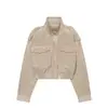 Comercio electrónico transfronterizo, Ropa de mujer estilo europeo y americano, Chaqueta corta de trabajo casual popular y de moda de ZA con bolsillos con solapa