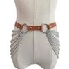 Traje sexy transfronterizo europeo y americano cadena de cintura punk personalidad borla cinturón corsé cadena multicapa cinturón decoraciones