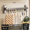 Venta directa de fábrica: ganchos y estantes de cocina multifuncionales, no requiere taladro, para guardar espátulas, cucharas y tapas de ollas; diseño de montaje en pared