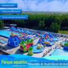 Grande piscina inflável do parque aquático ao ar livre do mundo do gelo e da neve piscina inflável infantil toboágua combinação