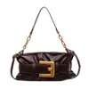 Bolsa Nuvem Plissada de Couro Macio Estilo Novo 2026 Retrô, Bolsa Tote Casual, Estilosa, Simples, Bolsa de Braço Personalizada