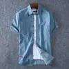 Verão 2020 novo masculino manga curta jeans algodão tamanho grande plus size homem gordo homem gordo camisa atacado misto
