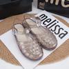 Melissa melissa Sandalias Infantiles de Tamaño Medio Zapatos Romanos Tejidos con Punta Hueca Zapatos de Playa para Mujer Dulces y Frescas
