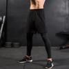 Pantalones ajustados para hombre, de dos piezas, para fitness, deportes, running, entrenamiento, Amazon, informales, elásticos, de secado rápido, 7010