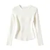 Camiseta Base Lyocell Otoño Temprano para Mujer Súper Bonita Lana Terciopelo Alemán Nuevo Estilo Ropa Interior o Exterior Ceñida a la Cintura Adelgazante Camiseta Base