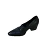 Mocasines retro franceses de piel de vaca para mujer, zapatos casuales sin cordones, zapatos planos de tacón grueso de cuero genuino para ir al trabajo, tacones altos