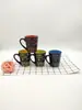 Taza de Agua Moderna Sencilla Taza de Cerámica Taza de Café Taza de Gran Capacidad con Tapa Taza de Dibujos Animados Taza Coreana de Leche