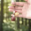 Sino de Vento Acabado de Casca de Fruta Natural, Chaveiro Estilo Floresta, Retrô Artístico, Cura de Energia da Natureza, Pingente de Casca de Fruta para Terapia Sonora