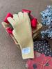 2024 Nuevo Invierno Corea del Sur con Lana Color Sólido Guantes de Punto Guantes Rojos con Etiqueta de Tela para Mujer Guantes para Pantalla Táctil