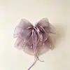 Pinza de garra para coleta de malla de strass estilo coreano con estrellas, de alta gama, con lazo, para cabello de gran volumen, elegante, a la moda, versátil