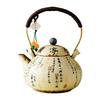 Tetera Flint Negro Azul y Blanco Olla Individual para una Persona Cerámica Preparación de Té Tetera Doméstica Lanting Preface Juego de Té Kung Fu de Gama Alta