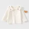 Nueva colección de otoño: Cómodos y dulces tops de bebé estilo princesa para niñas, hechos con tela Clase A y construcción sin costuras