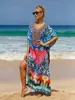 Venta Caliente Transfronteriza Europea y Americana Venta Caliente Cubre-traje de Playa de Algodón Vestido de Playa Bohemio Vestido Talla Plus 511