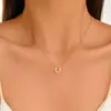 Collar de Herradura en Forma de U con Diamantes Completos de Lujo Ligero para Mujer, Cadena para Clavícula, Accesorio Minimalista Versátil Estilo Ins de Nicho Exquisito para el Día a Día